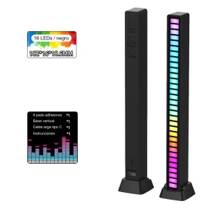 Barra ecualizadora LED RGB con sensor de sonido