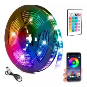 Cinta LED RGB de 5 metros comptible con DREAMCOLOR y control remoto