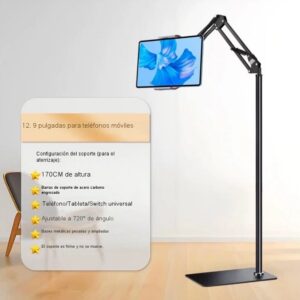 { PREVENTA }  Soporte de acero para tablet de hasta 13 pulgadas ( 140 cm de alto )